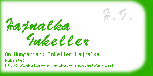 hajnalka inkeller business card